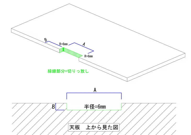 切り欠き詳細図面